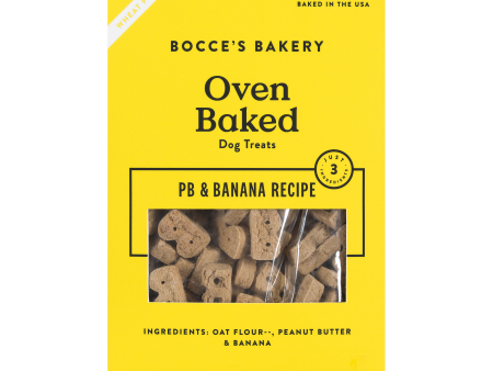 Bocce s Peanut Butter & Banana Recipe Biscuits 14oz For Sale