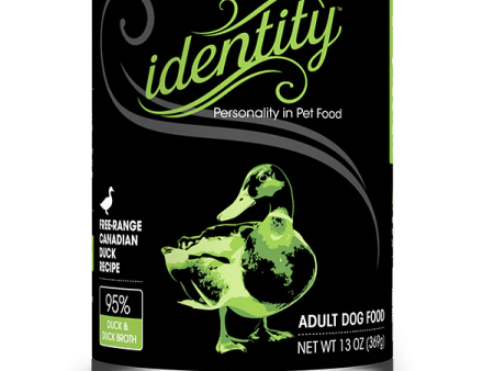 Identity Pet Canned 95% Free Range Canadian Duck Recipe 13oz Hot on Sale