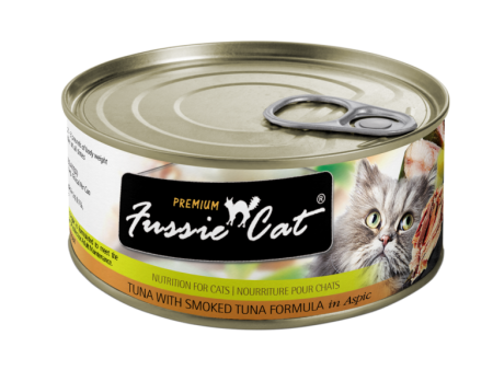 Fussie Cat Canned Cat Food Tuna & Smoked Tuna 2.8oz For Sale