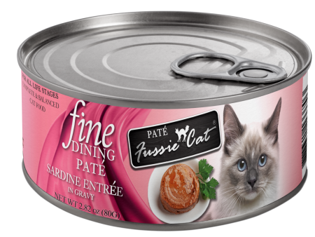 Fussie Cat Canned Fine Dining Sadine Pate 2.8oz on Sale