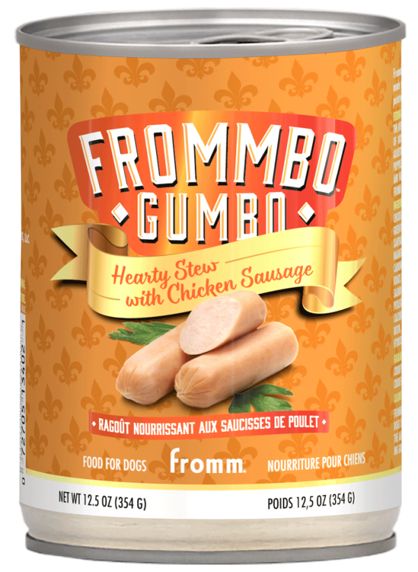 Fromm Canned Dog Food Gumbo Hearty Chicken Sausage Stew 12.5oz For Discount