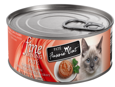 Fussie Cat Canned Fine Dining Sardine & Chicken Pate 2.8oz on Sale