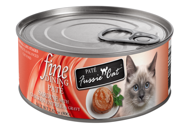 Fussie Cat Canned Fine Dining Sardine & Chicken Pate 2.8oz on Sale