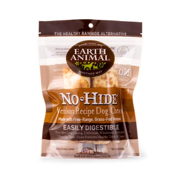 Earth Animal No Hide Venison Dog Chews 2pk For Sale