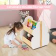 Kids Wooden Bookshelf with Universal Wheels For Sale