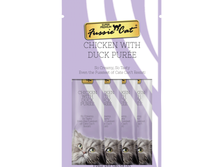 Fussie Cat Chicken & Duck Puree 4 Pack Online now