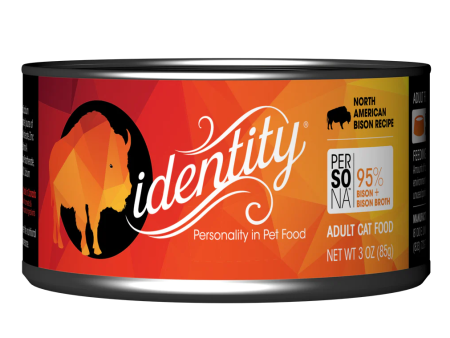 Identity Pet Cat Canned Persona 95% North American Bison Recipe 3oz Hot on Sale