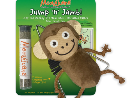 Meowijuana Jump N Jamb Funky Monkey Refillable Catnip Cat Toy Online Hot Sale