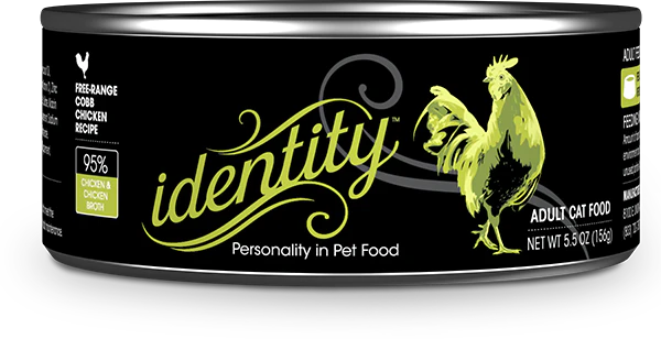 Identity Pet Cat Canned 95% Free Range Cobb Chicken Recipe 5.5oz For Cheap