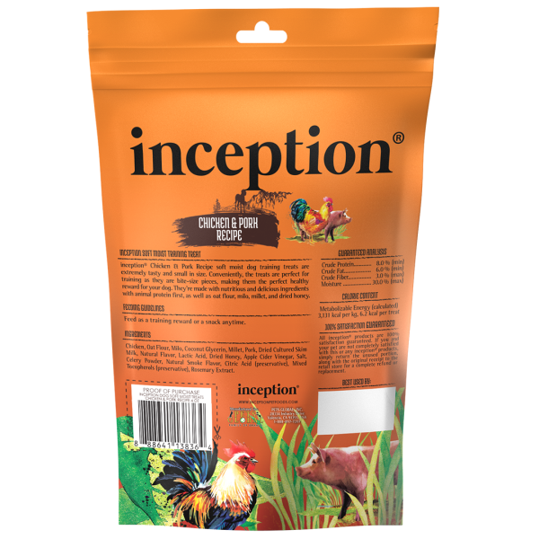 Inception Soft Dog Treats Chicken & Pork 4oz Hot on Sale