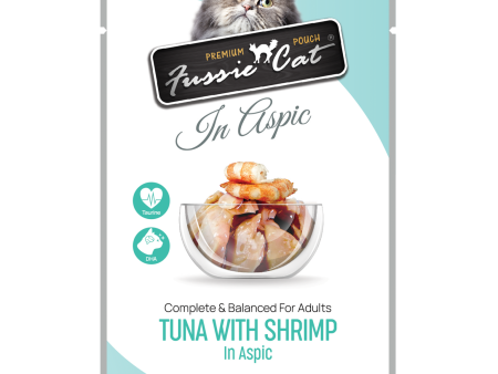 Fussie Cat Pouch Tuna With Shrimp In Aspic 2.47oz For Discount