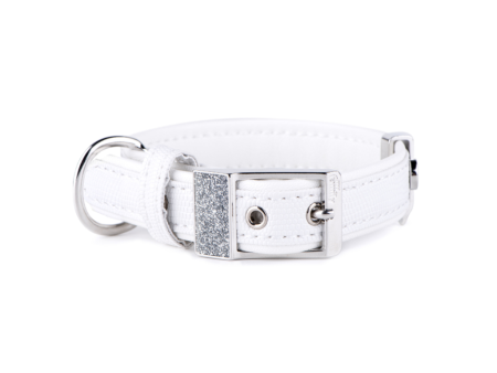 My Family Saint Tropez Dog Collar White 1 2 Inch Width on Sale