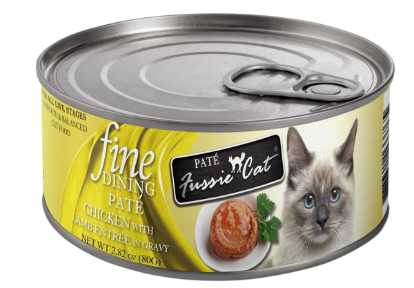 Fussie Cat Canned Fine Dining Chicken & Lamb Pate 2.8oz Sale