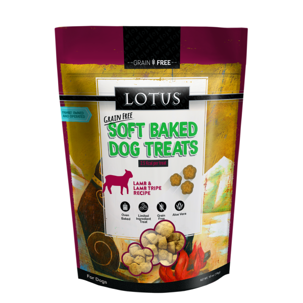 Lotus Soft Baked Grain Free Lamb & Lamb Tripe Treats 10oz on Sale