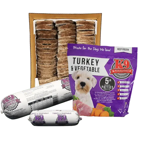 K9 Kravings Raw Turkey & Vegetable Patty 5lb For Discount