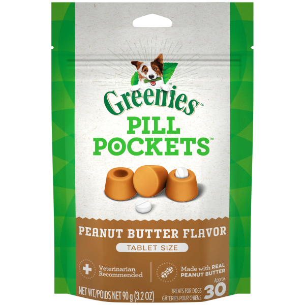 Greenies Pill Pockets Peanut Butter Tablet Size 3.2oz Online Sale