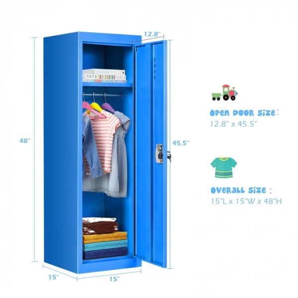 48 Inch Kid Safe Storage Children Single Tier Metal Locker on Sale