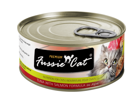 Fussie Cat Canned Cat Food Tuna & Salmon 2.8oz Hot on Sale