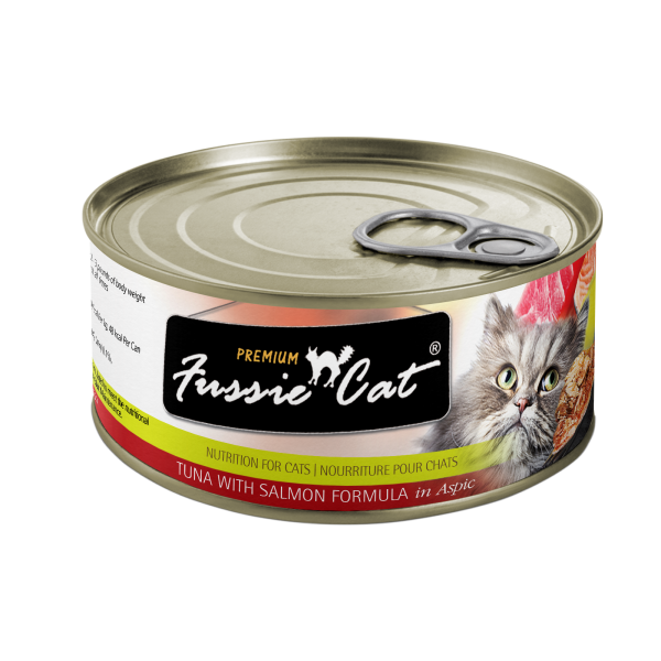 Fussie Cat Canned Cat Food Tuna & Salmon 2.8oz Hot on Sale