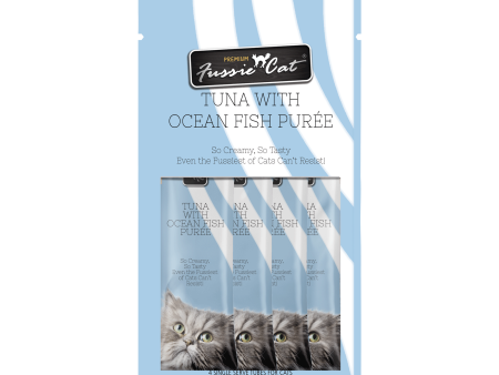 Fussie Cat Tuna & Ocean Fish Puree 4 Pack Sale