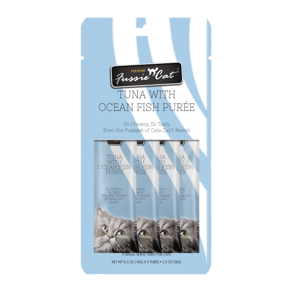 Fussie Cat Tuna & Ocean Fish Puree 4 Pack Sale