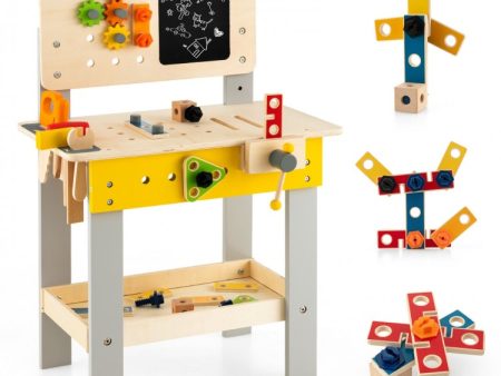 Educational Wooden Pretend Play Workbench with Blackboard For Discount