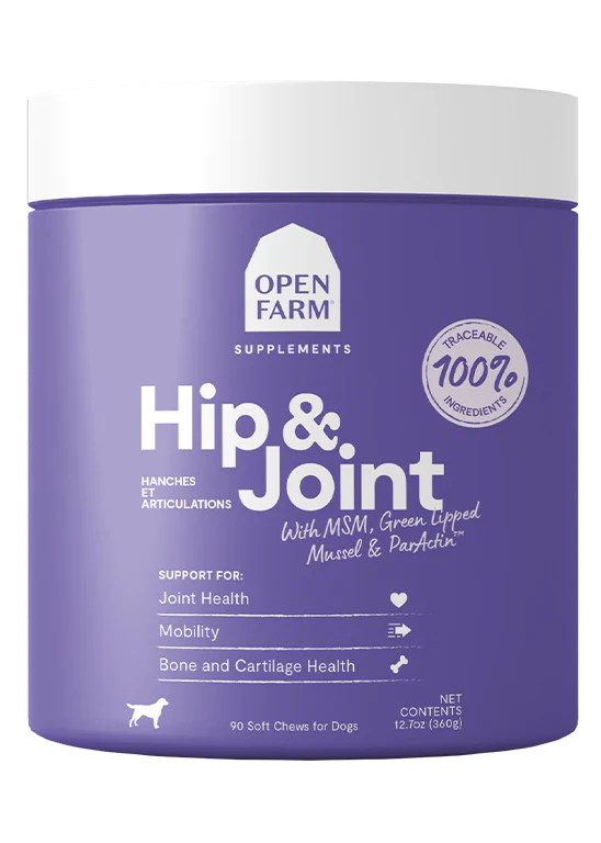 Open Farm Hip & Joint Supplement Chews 90 Count Supply