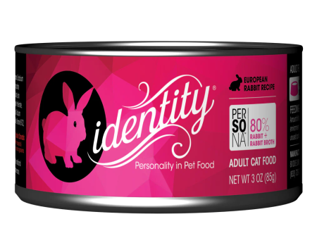 Identity Pet Cat Canned Persona 95% European Rabbit Recipe 3oz Online Sale