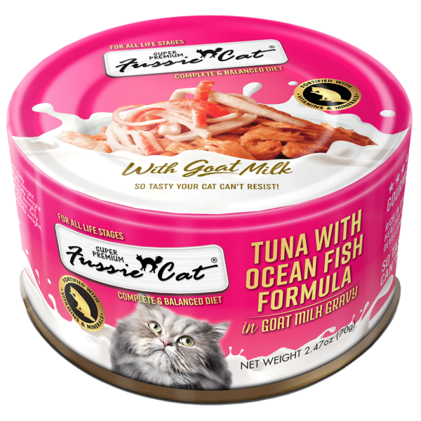 Fussie Cat Canned Tuna With Oceanfish & Goat Milk Gravy 2.47oz Cheap