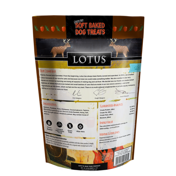 Lotus Soft Baked Grain Free Venison Treats 10oz Fashion