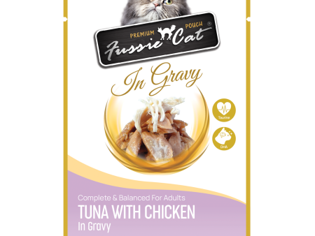 Fussie Cat Pouch Tuna With Chicken In Gravy 2.47oz For Discount