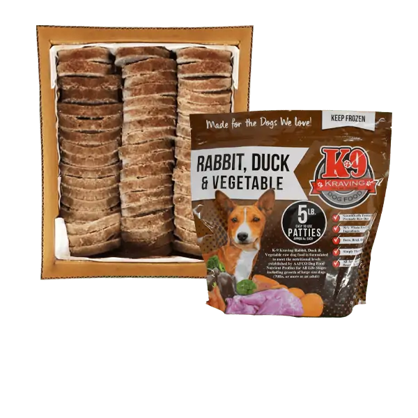 K9 Kravings Raw Rabbit Duck & Vegetable Patty 5lb For Discount