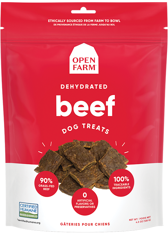 Open Farm Dehydrated Beef Recipe Treats 4.5oz on Sale