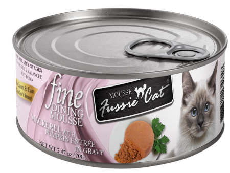 Fussie Cat Fine Dining Canned Mackerel With Pumpkin Entree 2.47oz Online Hot Sale