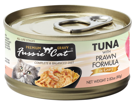 Fussie Cat Canned Tuna With Prawn & Gravy 2.8oz Discount