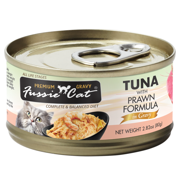 Fussie Cat Canned Tuna With Prawn & Gravy 2.8oz Discount