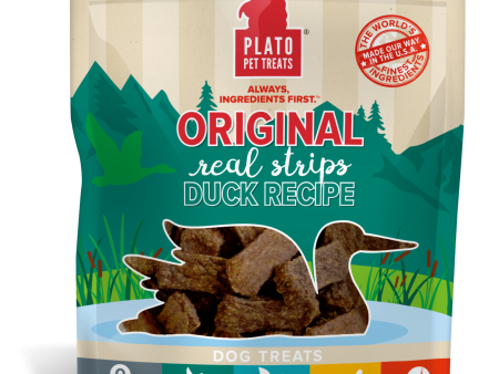 Plato Pet Treats Real Strips Duck 18oz Sale