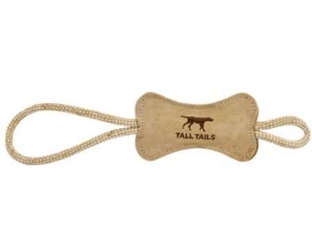 Tall Tails Leather Rope Tug Toy Small Online now