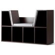 6-Cubby Kid Storage Bookcase with Cushioned Reading Nook Sale