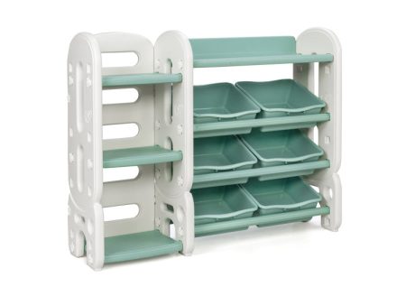 Kids Toy Storage Organizer with Bins and Multi-Layer Shelves Discount