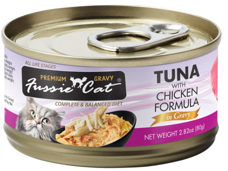 Fussie Cat Canned Tuna With Chicken & Gravy 2.8oz Online Hot Sale