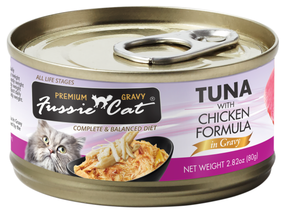 Fussie Cat Canned Tuna With Chicken & Gravy 2.8oz Online Hot Sale