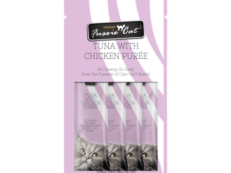 Fussie Cat Tuna & Chicken Puree 4 Pack Fashion