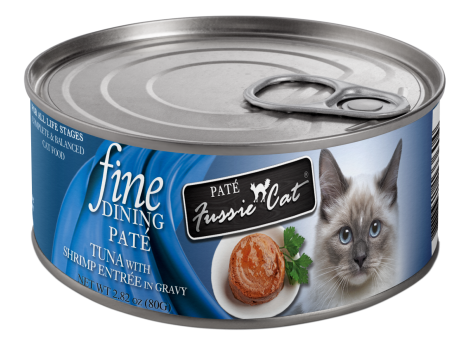 Fussie Cat Canned Fine Dining Tuna & Shrimp Pate 2.8oz Supply