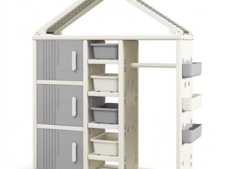 Kids Closet with Storage Bins, Shelves and Side Baskets Online now