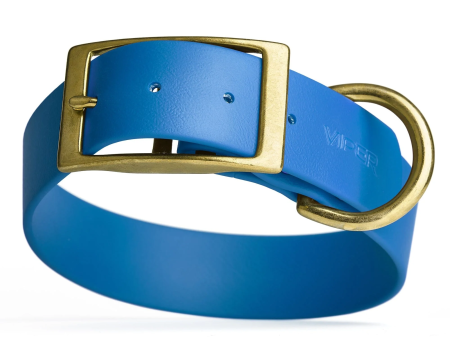 Biothane Waterproof Collar Blue Wide Online now