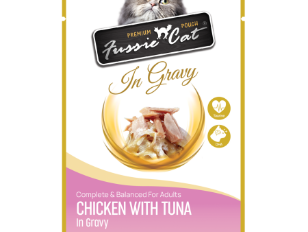 Fussie Cat Pouch Chicken With Tuna In Gravy 2.47oz Discount