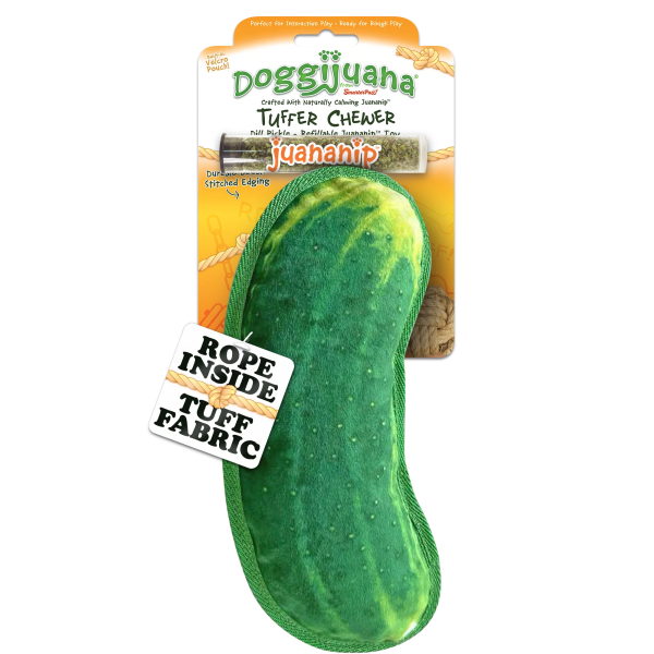 Doggijuana Tuffer Chewer Dill Pickle Dog Toy For Cheap