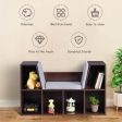 6-Cubby Kid Storage Bookcase with Cushioned Reading Nook Sale