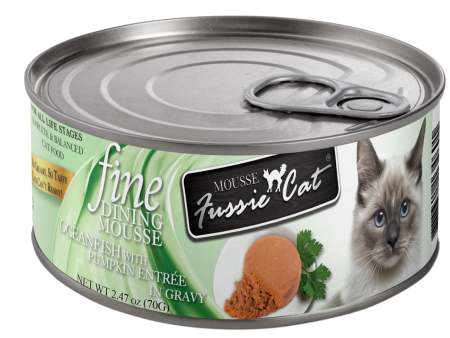 Fussie Cat Fine Dining Canned Ocean Fish With Pumpkin Entree 2.47oz Online Sale